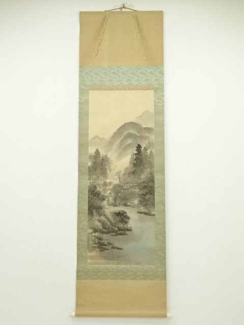 JAPANESE HANGING SCROLL / HAND PAINTED / LANDSCAPE